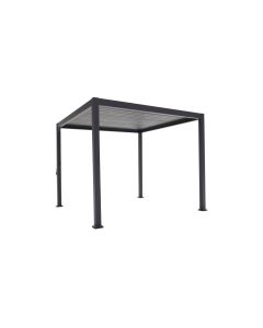 Creative Living Alu/Stahl-Pergola, Schwarz, 300 x 300 x 240 cm