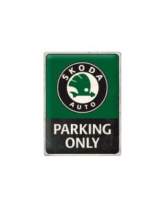 Nostalgic Art Schild Skoda Parking only 30 x 40 cm, Metall
