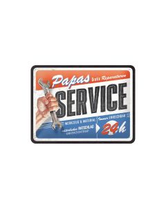 Nostalgic Art Schild Papas Service 15 x 20 cm, Metall