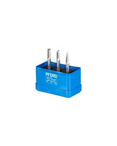 Pferd HSS-Frässtifte-Set 85, 3-tlg. Zahnung 3, Schaft-Ø 6 mm