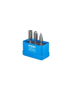 Pferd Hartmetallfrässtifte-Set Micro 3-tlg. Schaft-Ø 6 mm