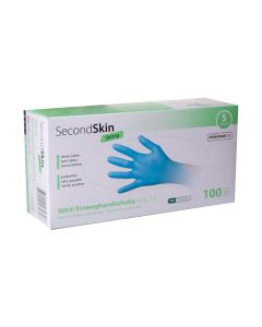 SecondSkin Einweghandschuh Nitril Strong S, Blau, 100 Stück