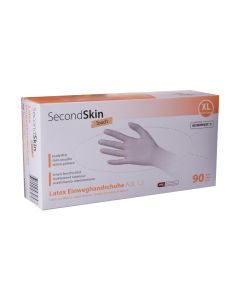 SecondSkin Einweghandschuh Latex Touch XL, Beige, 90 Stück