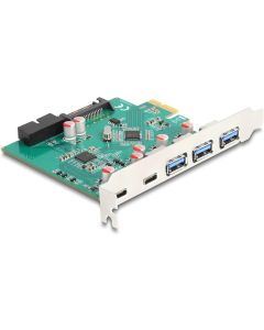 Delock PCI-Express-Karte 3x USB-A 3.0 / 2x USB-C 3.0