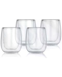 GOURMETmaxx Espresso Becher 80 ml, 4 Stück, Transparent