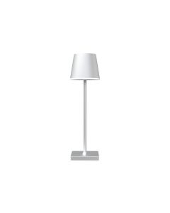 xoxo design ag Akku-Tischleuchte X2, 3W, 3000K, 38 cm, Silber