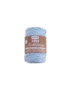 Glorex Wolle Makramee Cord gewebt 63 m x 3 mm, 250g, Hellblau