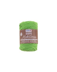 Glorex Wolle Makramee Rope gedreht 63 m x 3 mm, 250g, Neongrün