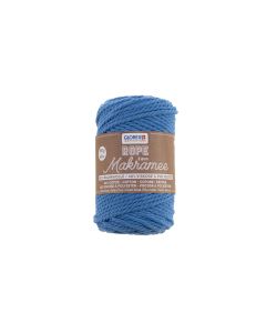 Glorex Wolle Makramee Rope gedreht 63 m x 3 mm, 250g, Neonblau