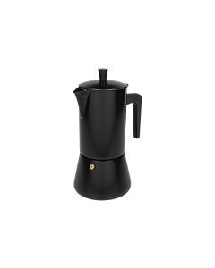 FURBER Espressokocher Chicchi 10 Tassen, Schwarz