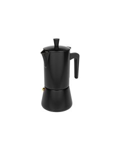 FURBER Espressokocher Chicchi 6 Tassen, Schwarz
