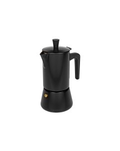 FURBER Espressokocher Chicchi 4 Tassen, Schwarz