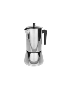 FURBER Espressokocher Chicchi 10 Tassen, Silber