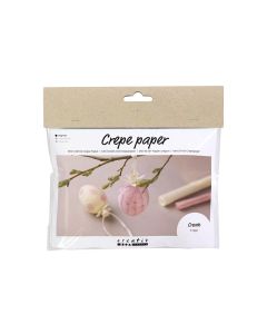Creativ Company Bastelset Mini Krepppapier Eier 1 Stück, Mehrfarbig