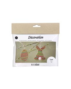 Creativ Company Bastelset Ei und Hase 1 Stück, Mehrfarbig