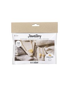 Creativ Company Schmuck Bastelset Halskette und Ohrringe aus Honigkalzit