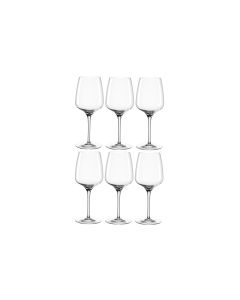 Leonardo Weissweinglas Cesti 280 ml, 6 Stück, Schwarz/Transparent