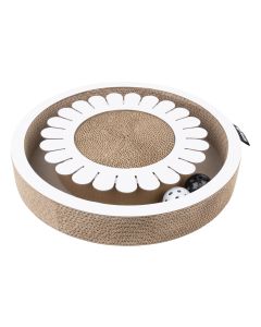 District 70 Katzen-Spielzeug Spielboard Bloom White, 32 x 32 x 6 cm