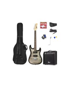 MAX E-Gitarre GigKit Quilted Style Schwarz