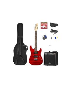 MAX E-Gitarre GigKit Quilted Style Rot