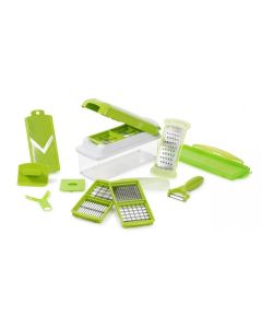 Genius Gemüseschneider Genius Nicer Dicer Plus 13-teilig, Grün