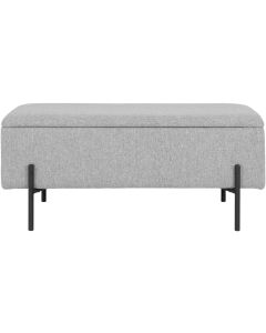House Nordic Sitztruhe Watford 36.5 x 95 x 46 cm, Hellgrau