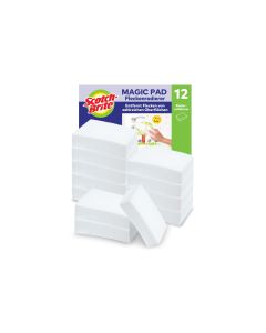 Scotch-Brite Flecken-Radierer 3M Magic Pad Weiss, 12 Stück