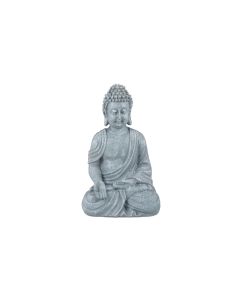 relaxdays Dekofigur Buddha Grau