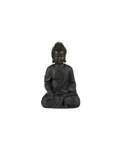 relaxdays Dekofigur Buddha Anthrazit