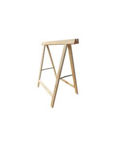 Holz Zollhaus Bockleiter aus Fichte 75 x 75 cm, Naturfarben