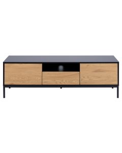 AC Design TV-Möbel Seaford 140 x 40 x 45 cm, Nature/Schwarz
