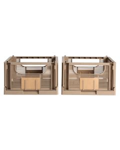 Schou Faltbox Deluxe L 2 Stück, Braun