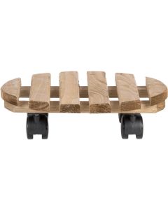 Esschert Design Rolleruntersetzer Rund L Braun
