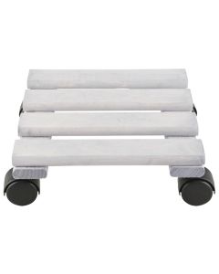 Esschert Design Rolleruntersetzer Quadratisch S Grau/Schwarz