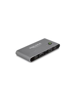 Delock KVM Switch USB-C zu DisplayPort 8K 30 Hz mit USB 2.0
