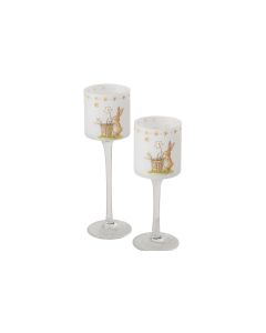 Boltze Windlicht Charmy 2-teilig, Glas