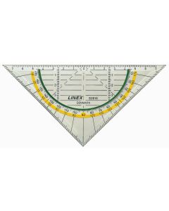 Linex Geodreieck mit integriertem Winkelmesser