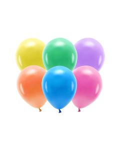 Partydeco Luftballon Uni Eco Pastel 10 Stück, Mehrfarbig, Ø 30 cm