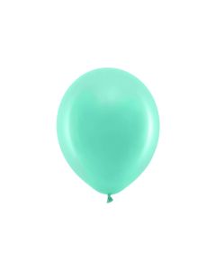 Partydeco Luftballon Uni Rainbow Pastel 10 Stück, Mint, Ø 30 cm