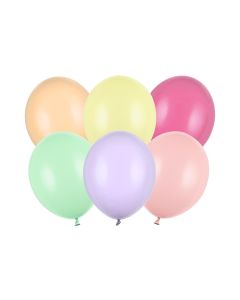Partydeco Luftballon Uni Strong Pastel 10 Stück, Mehrfarbig, Ø 30 cm