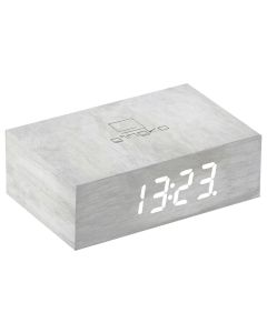 Gingko Digitalwecker Flip Click Clock Weiss