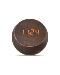 Gingko Digitalwecker Tumbler Click Clock Braun
