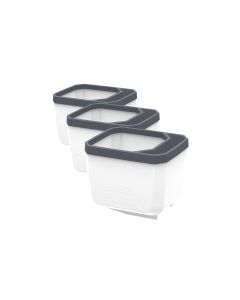 Gusta Garden HERBS BUDDY Kräutertopf 3er Set Weiss