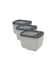 Gusta Garden HERBS BUDDY Kräutertopf 3er Set Grau