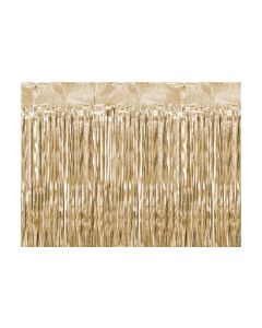 Partydeco Partyaccessoire Vorhang 90 x 250 cm, Gold-Metallic