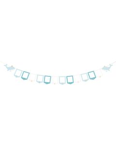 Partydeco Girlande Wal 15 m, Blau