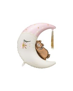 Partydeco Folienballon Teddybär Mond 80 x 98 cm
