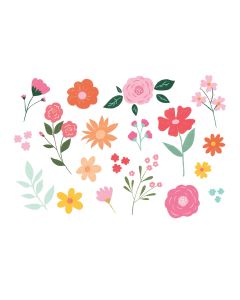 Partydeco Tattoo Set Blumen
