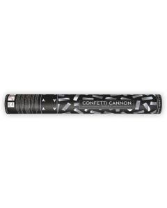 Partydeco Streudeko Konfettikanone Silber, 40 cm