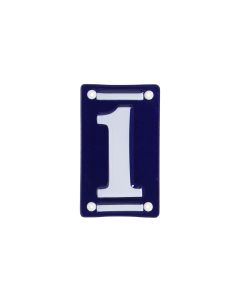 Esschert Design Hausnummer 1 7 cm, Blau/Weiss